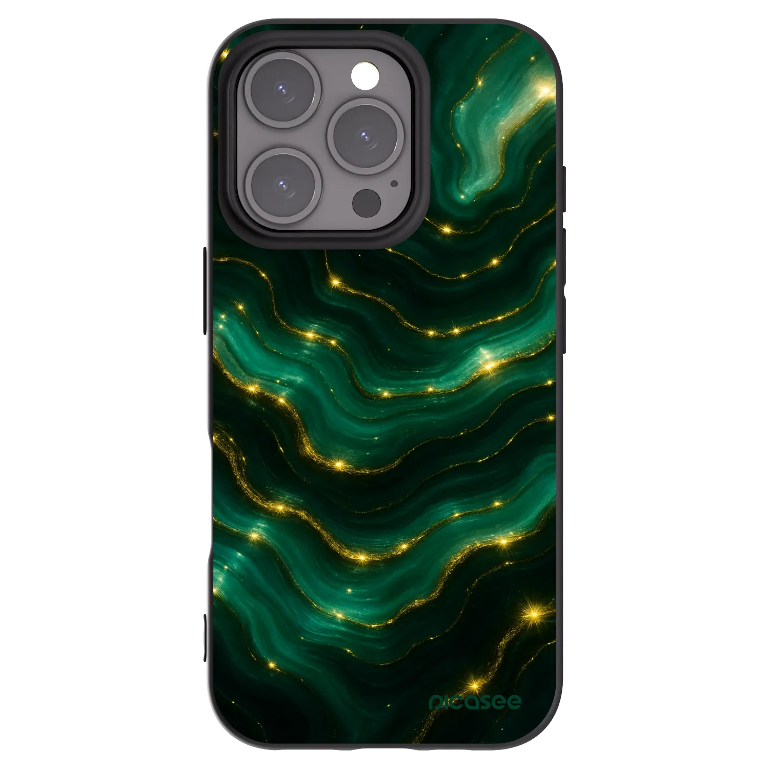 Picasee husă neagră din silicon pentru Apple iPhone 16 Pro - Emerald