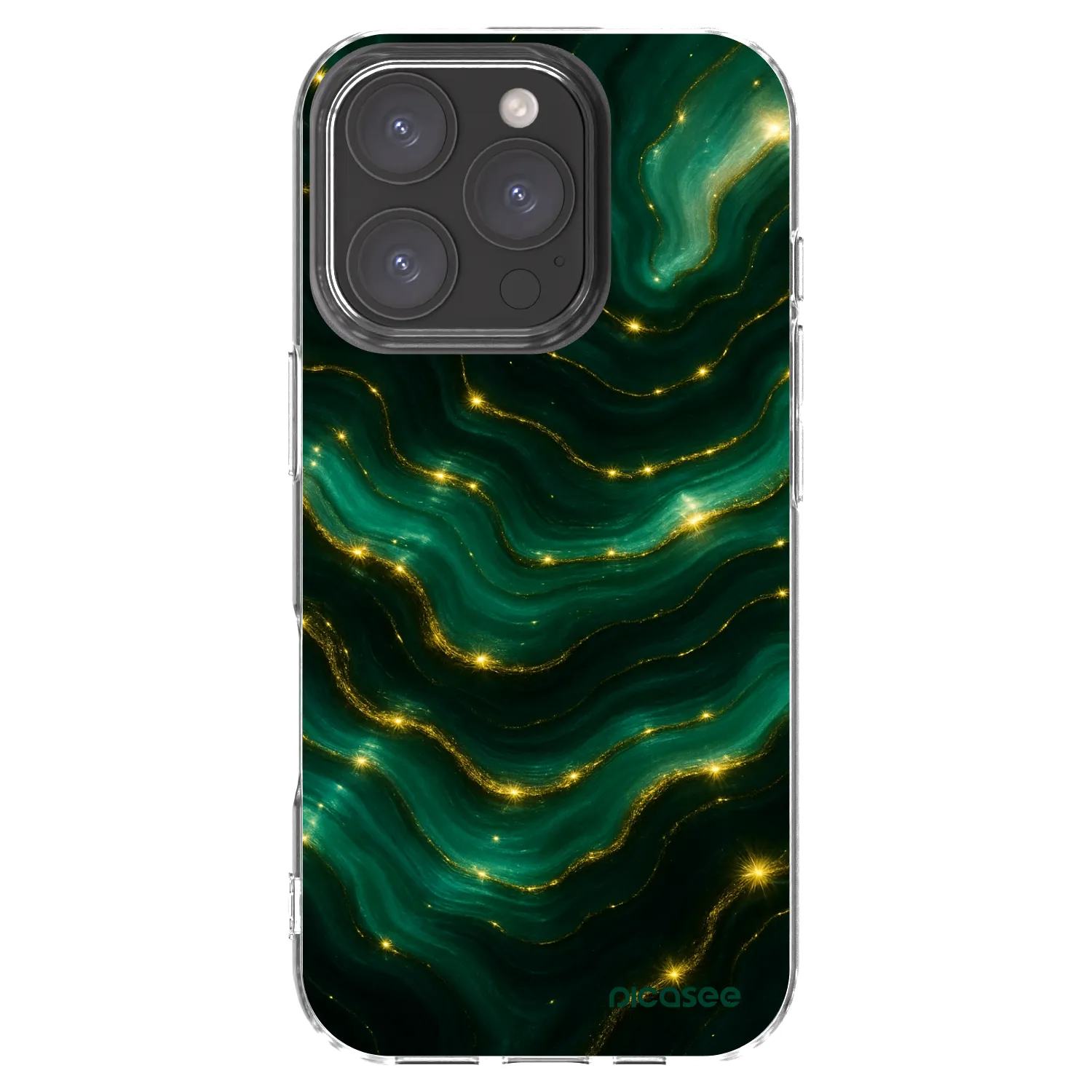 Picasee husă transparentă din silicon pentru Apple iPhone 16 Pro - Emerald