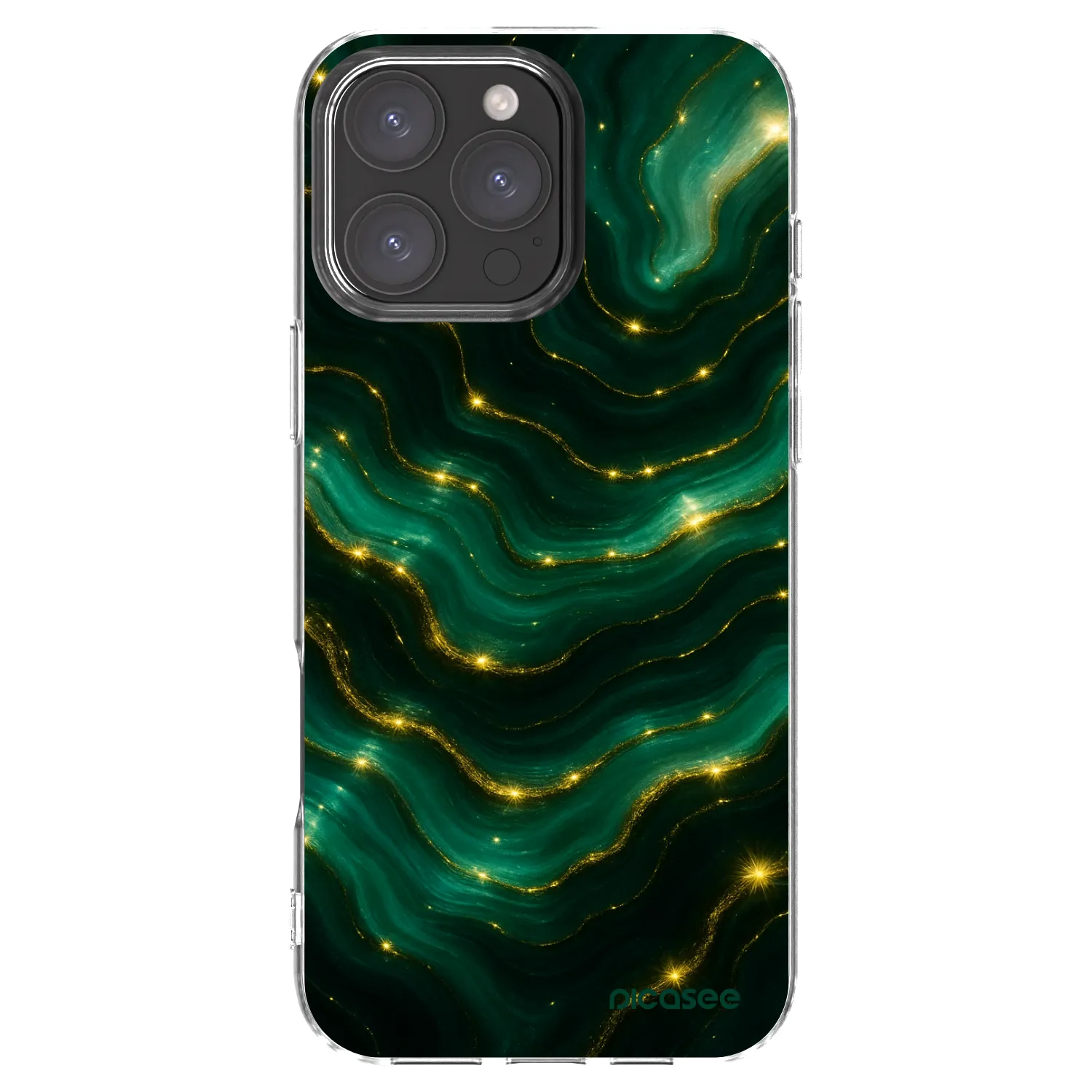 Picasee husă transparentă din silicon pentru Apple iPhone 16 Pro Max - Emerald
