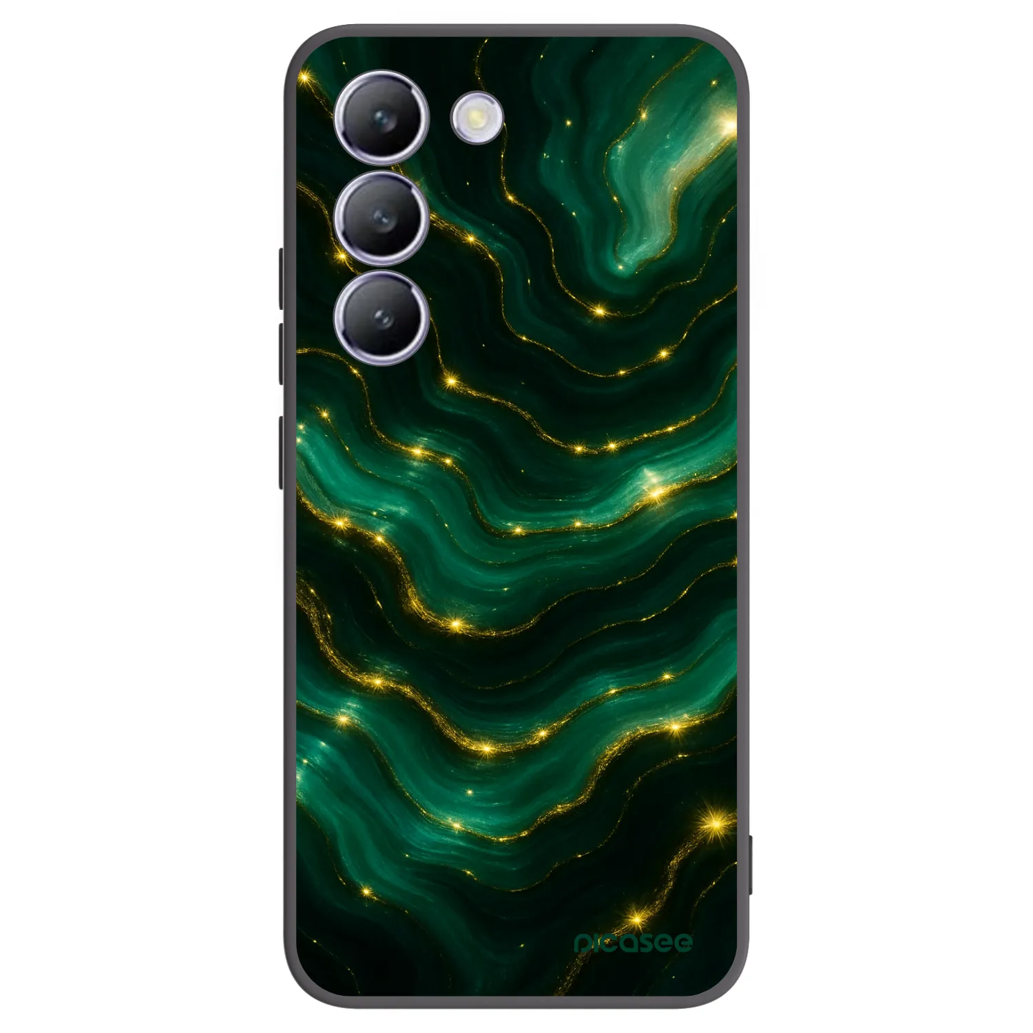 Picasee husă neagră din silicon pentru Vivo V40 SE 5G - Emerald