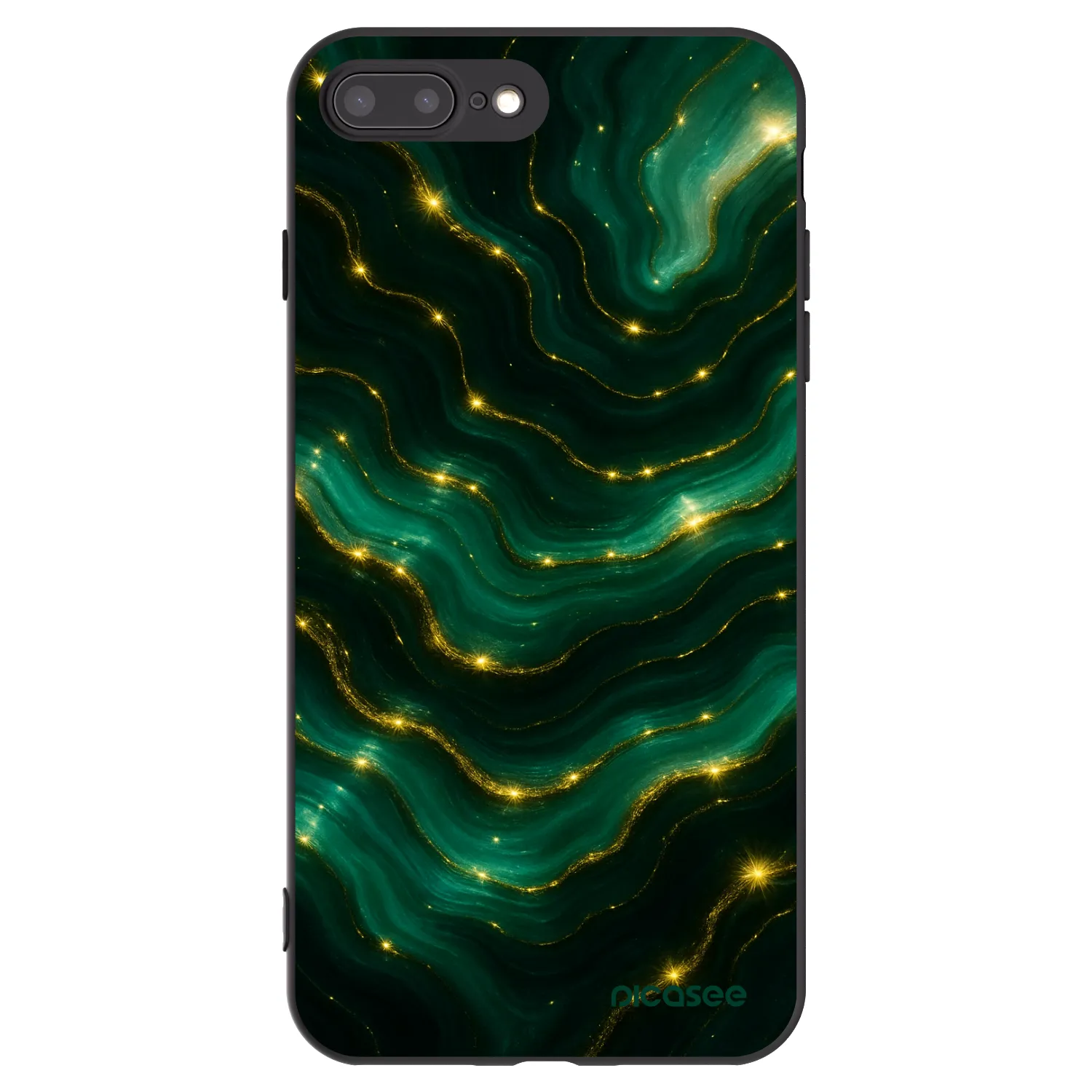 Picasee husă neagră din silicon pentru Apple iPhone 7 Plus - Emerald
