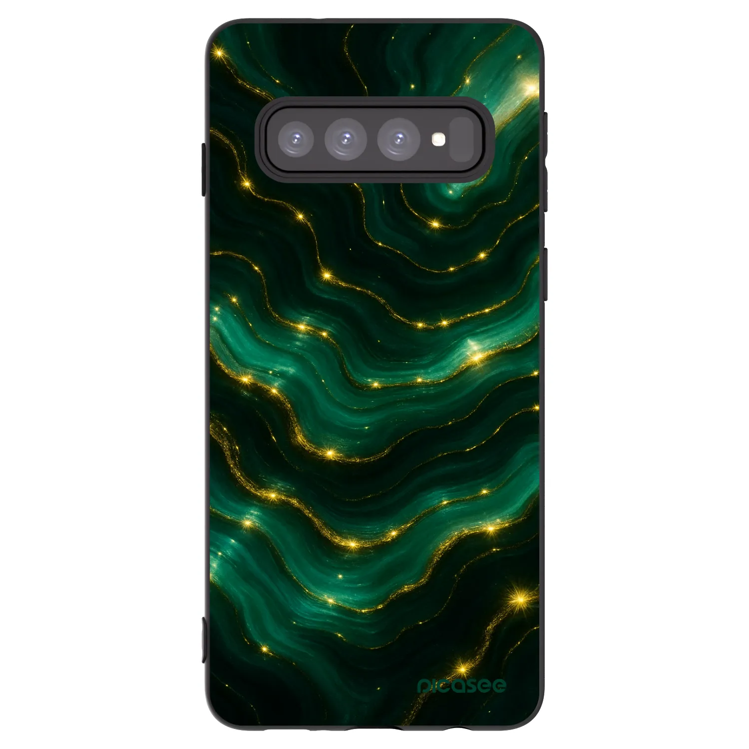 Picasee husă neagră din silicon pentru Samsung Galaxy S10 G973 - Emerald