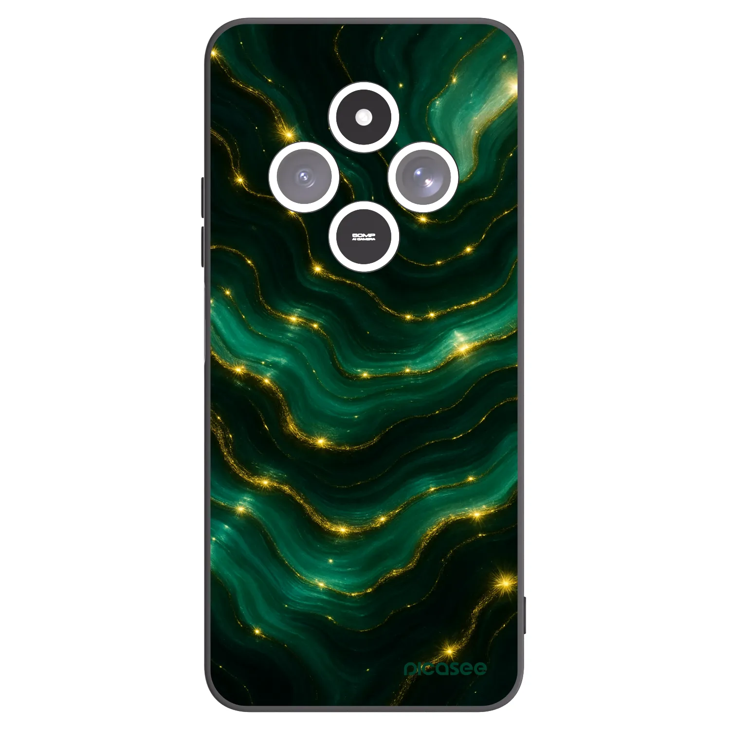 Picasee husă neagră din silicon pentru Xiaomi Redmi 14C - Emerald