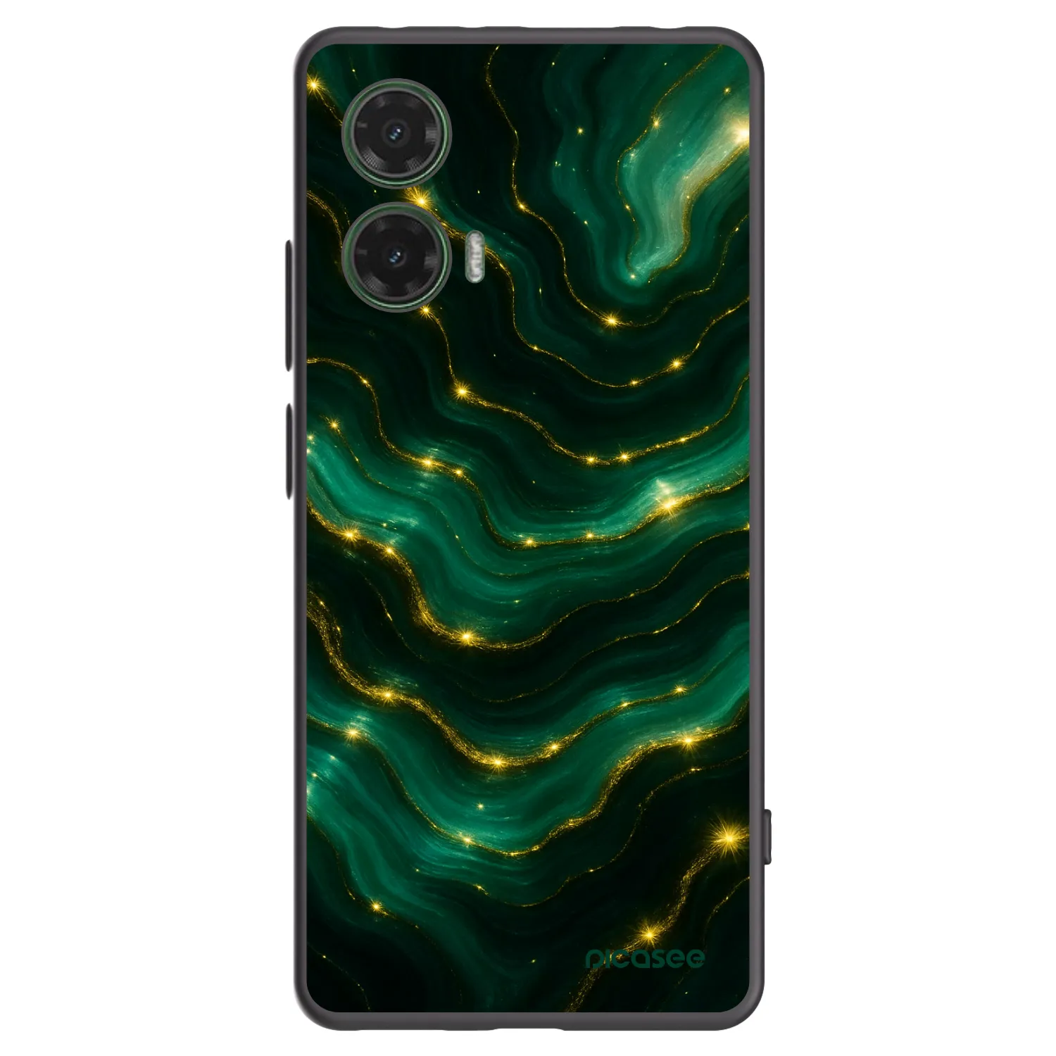 Picasee husă neagră din silicon pentru Motorola Moto G35 5G - Emerald