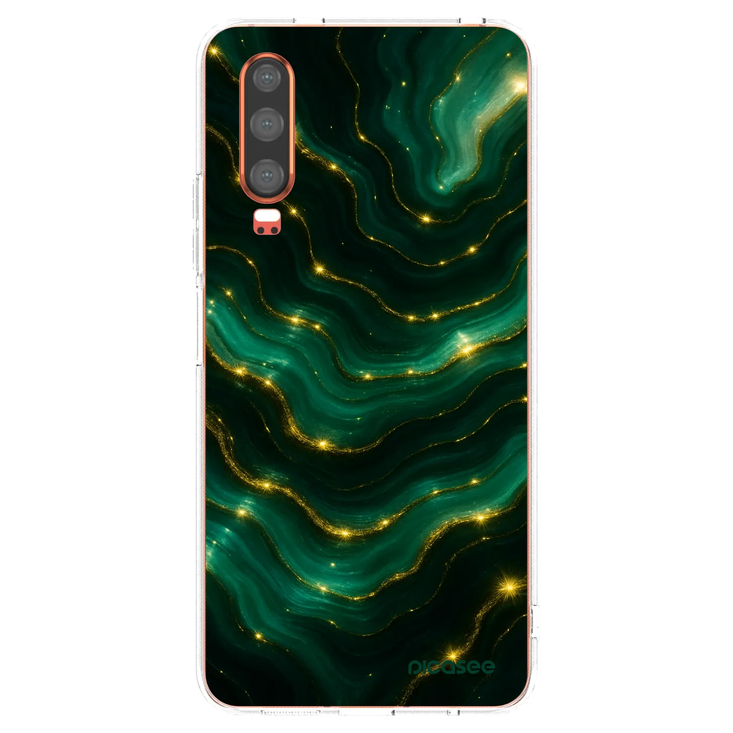 Picasee husă transparentă din silicon pentru Huawei P30 - Emerald