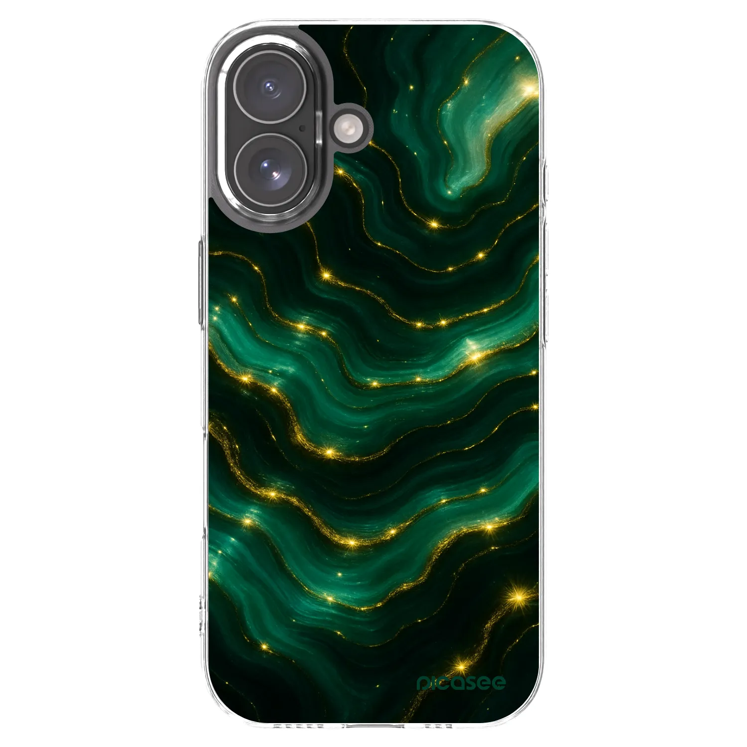 Picasee husă transparentă din silicon pentru Apple iPhone 17 - Emerald