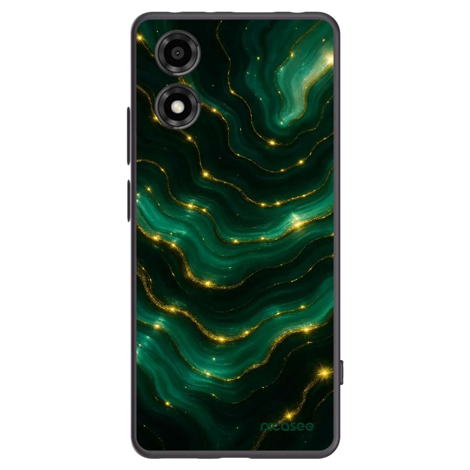 Picasee husă neagră din silicon pentru Motorola Moto E14 - Emerald