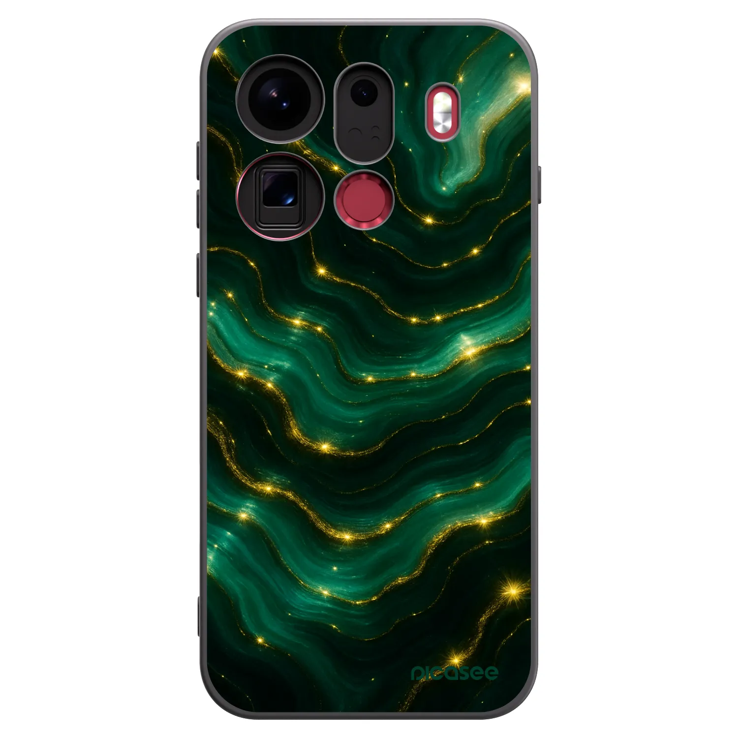 Picasee husă neagră din silicon pentru OPPO Find X9 Pro - Emerald