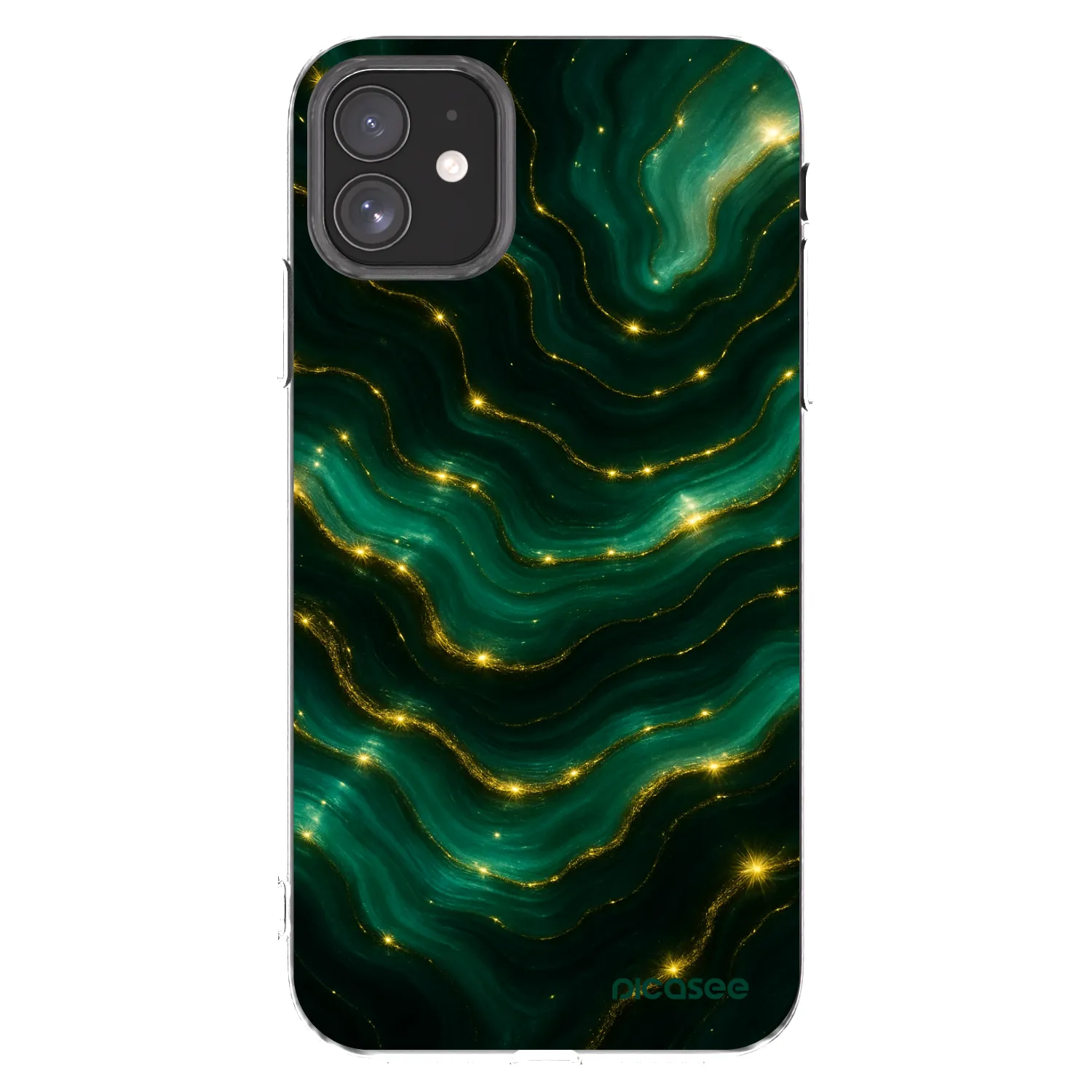 Picasee husă transparentă din silicon pentru Apple iPhone 11 - Emerald