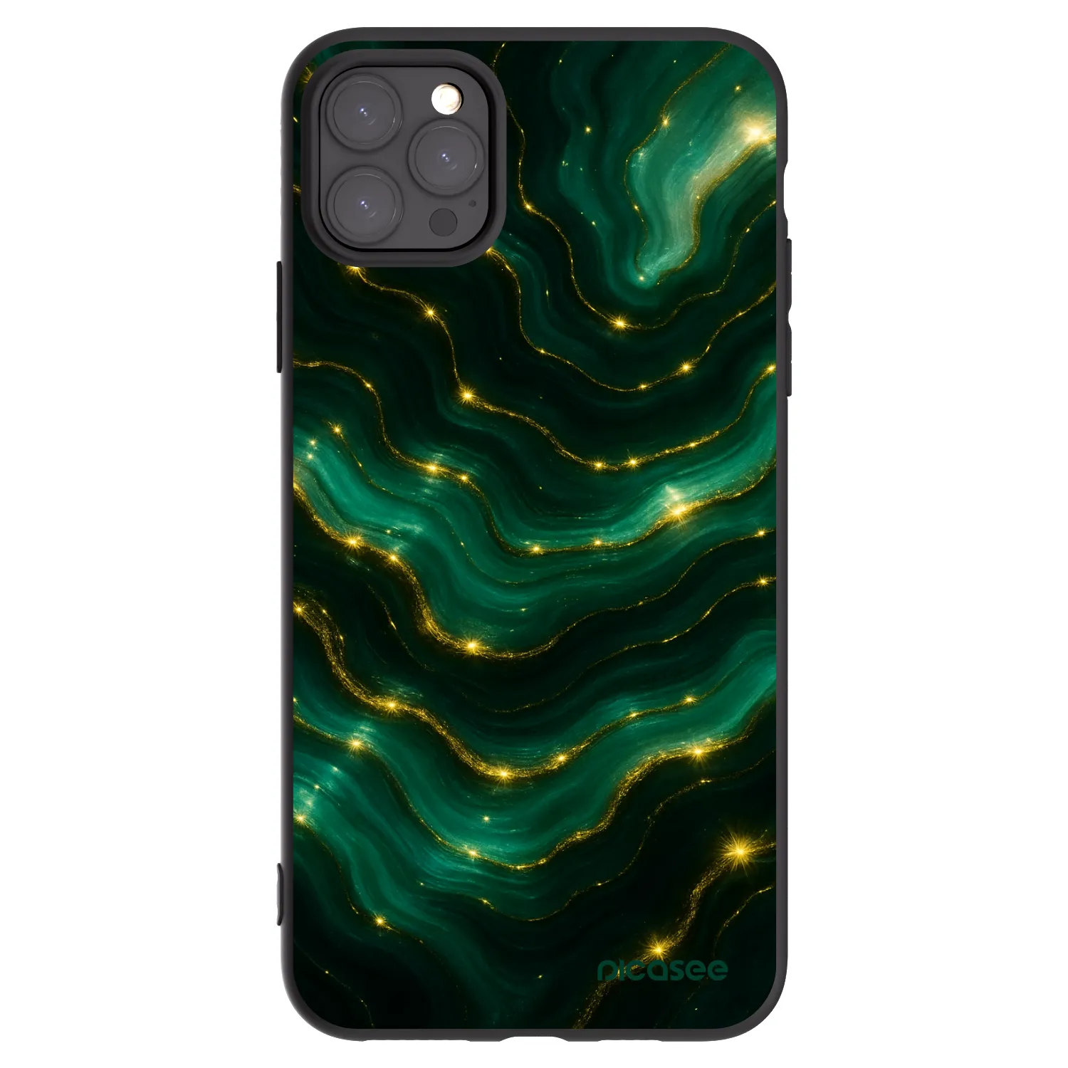 Picasee husă neagră din silicon pentru Apple iPhone 11 Pro Max - Emerald