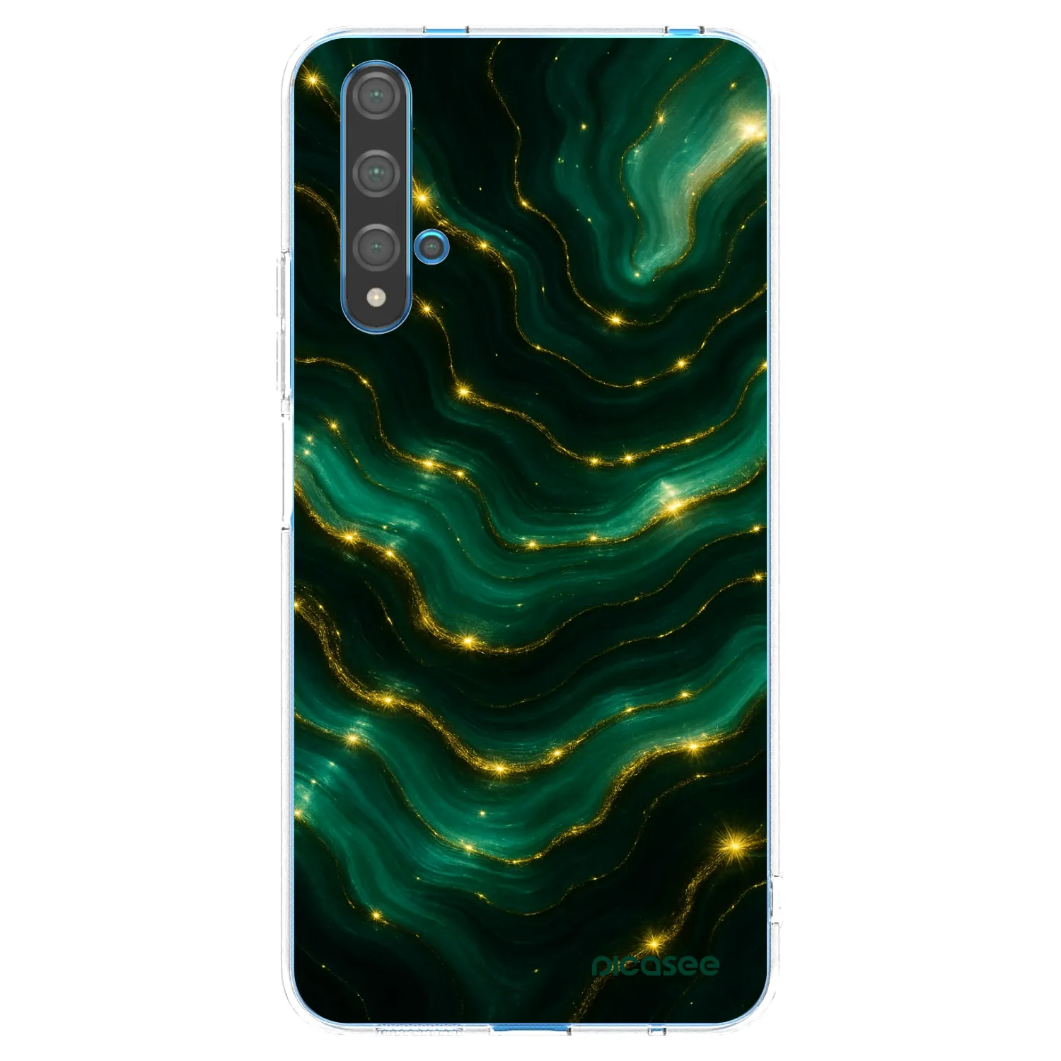 Picasee husă transparentă din silicon pentru Huawei Nova 5T - Emerald