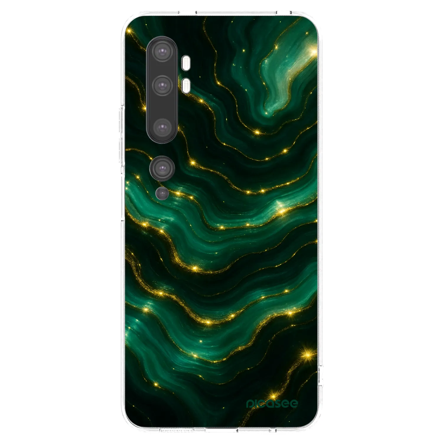 Picasee husă transparentă din silicon pentru Xiaomi Mi Note 10 (Pro) - Emerald
