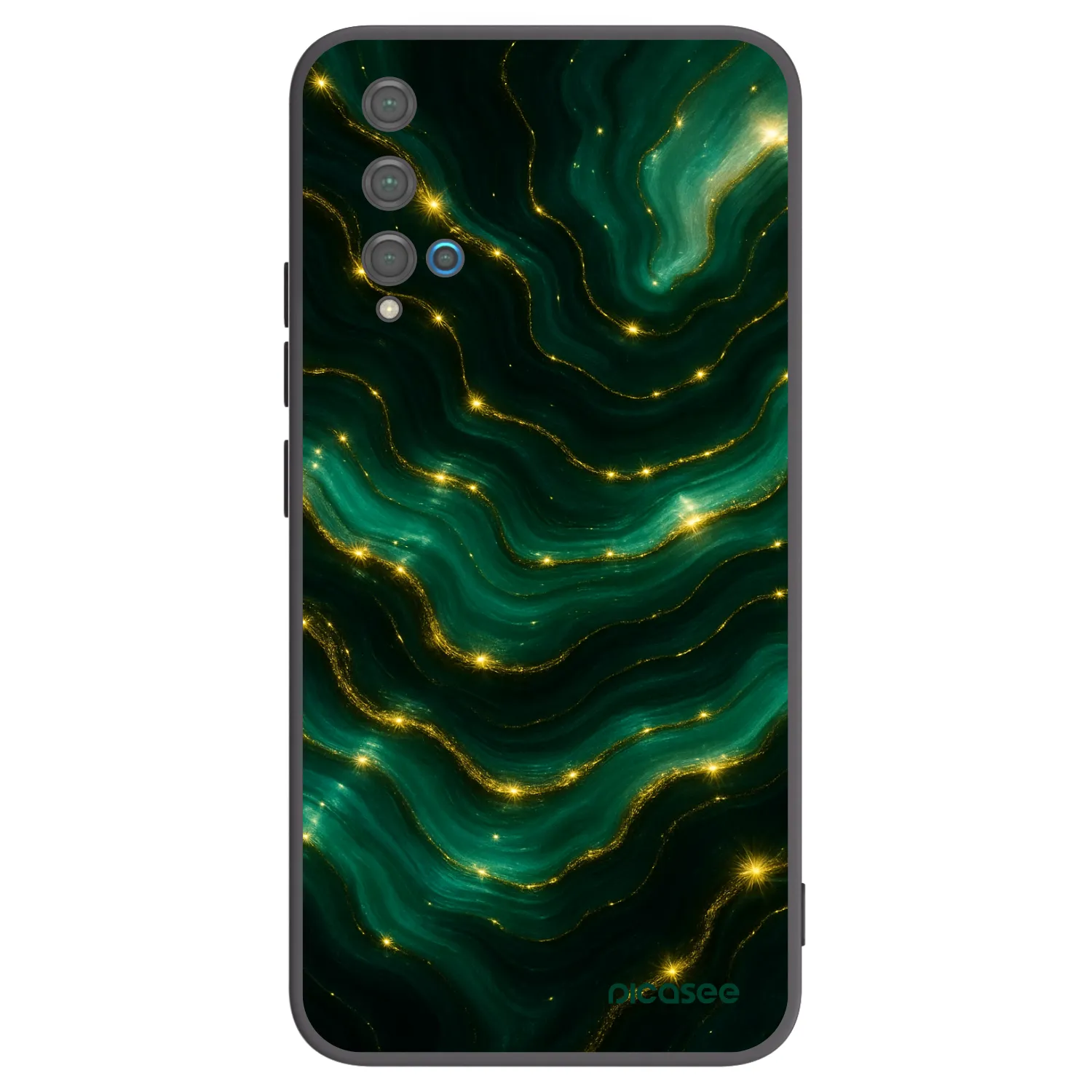 Picasee husă neagră din silicon pentru Huawei Nova 5T - Emerald