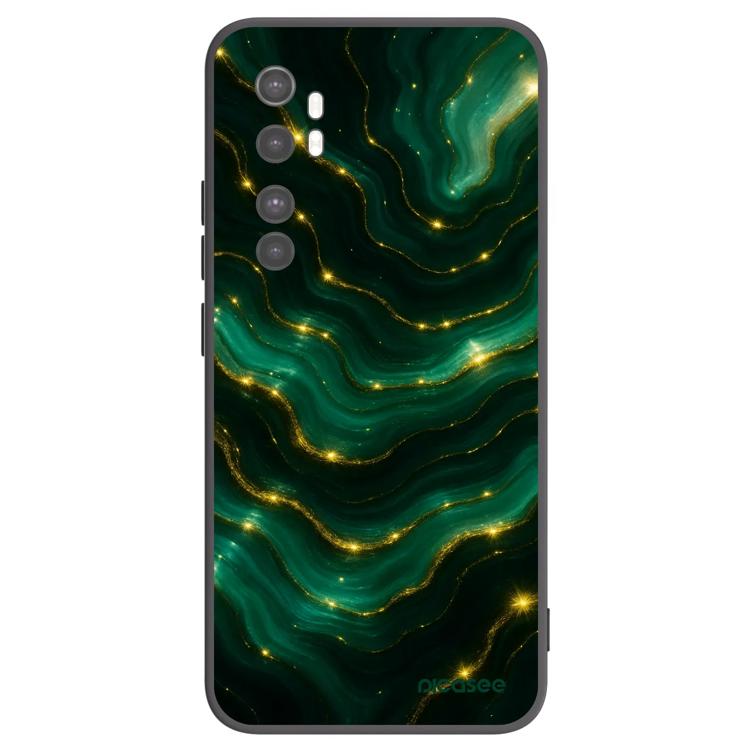 Picasee husă neagră din silicon pentru Xiaomi Mi Note 10 Lite - Emerald
