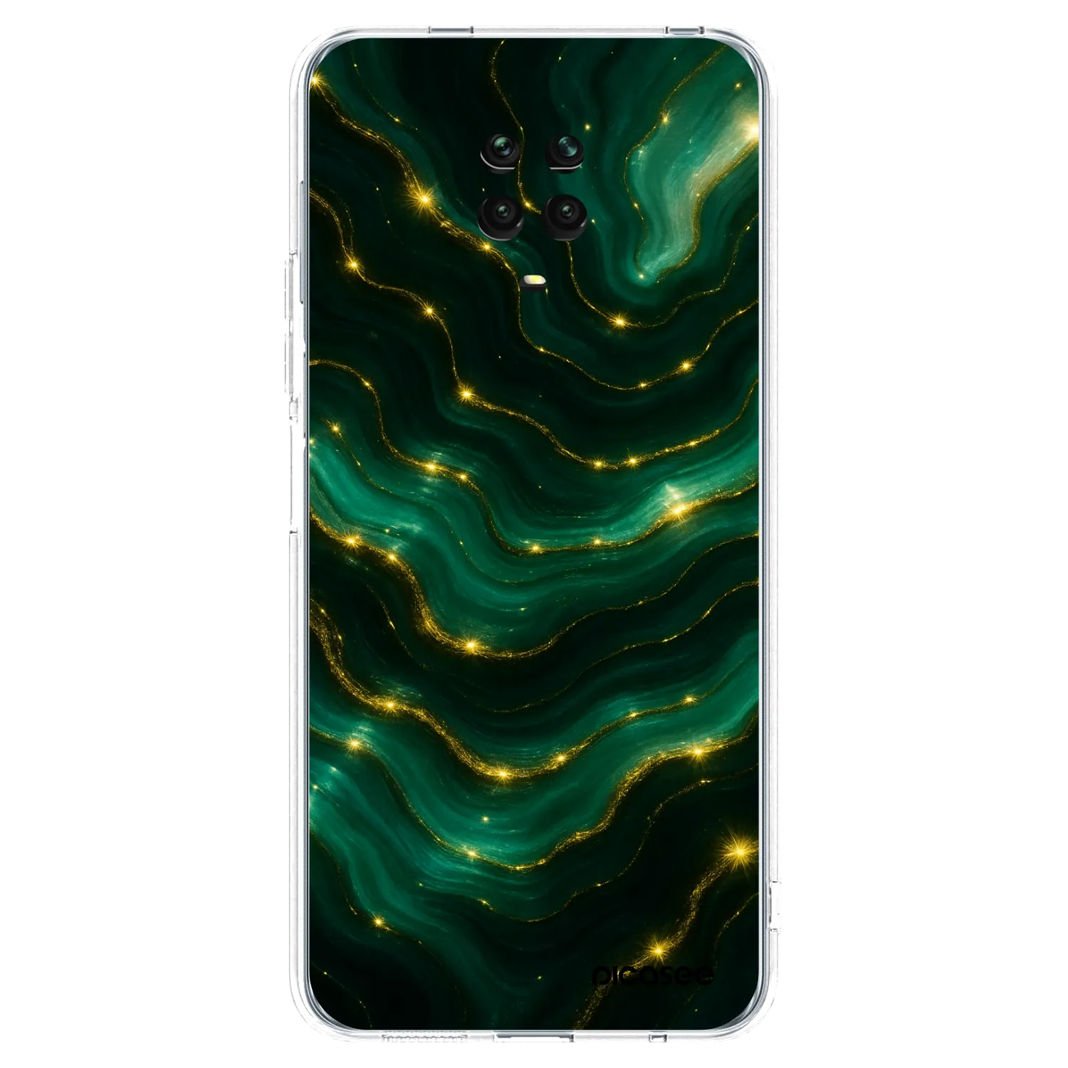 Picasee husă transparentă din silicon pentru Xiaomi Redmi Note 9S - Emerald