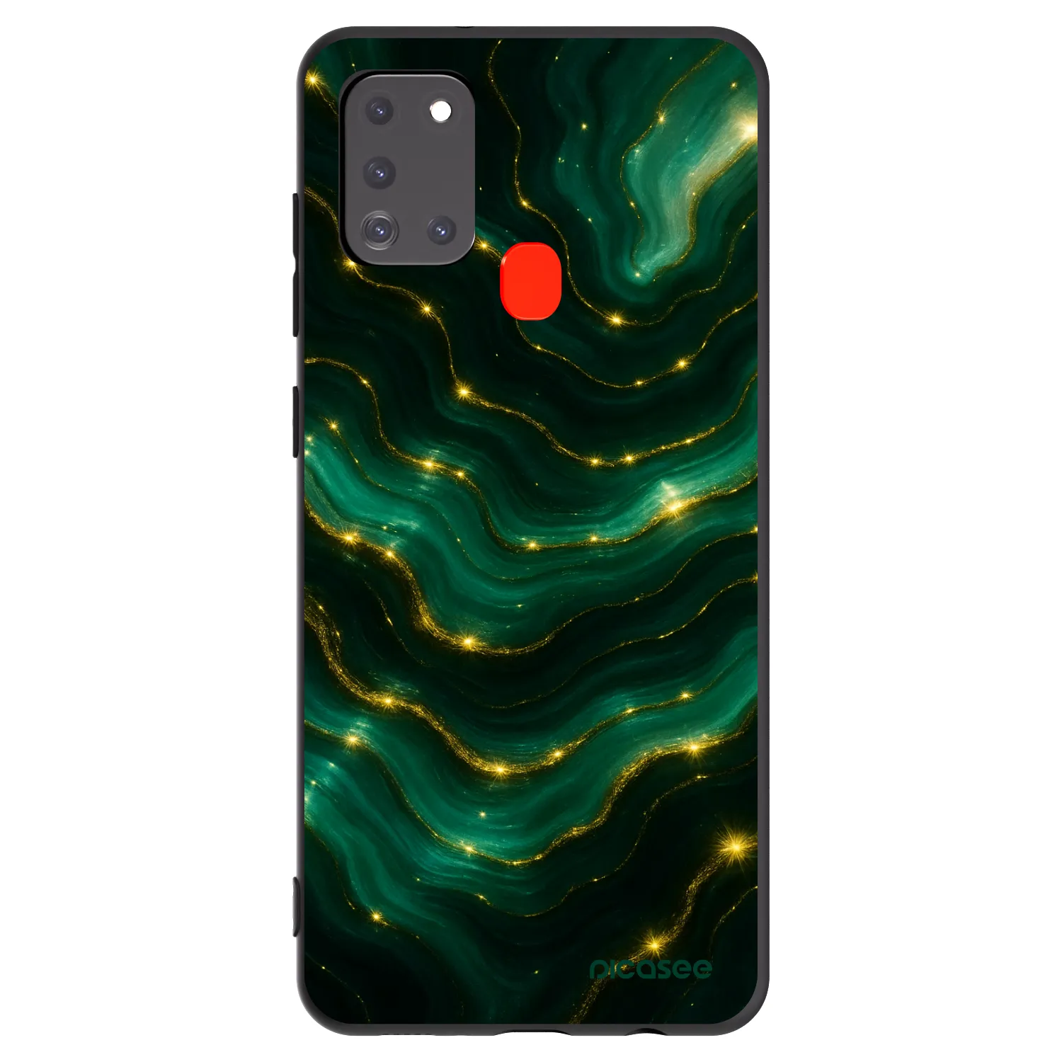 Picasee husă neagră din silicon pentru Samsung Galaxy A21s - Emerald