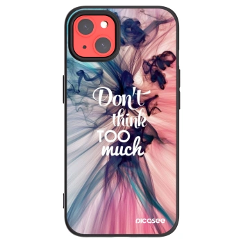 Picasee husă neagră din silicon pentru Apple iPhone 13 - Don't think TOO much