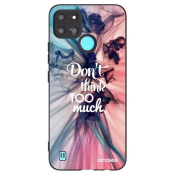 Picasee husă neagră din silicon pentru Realme C21Y - Don't think TOO much