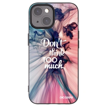 Picasee husă neagră din silicon pentru Apple iPhone 15 - Don't think TOO much