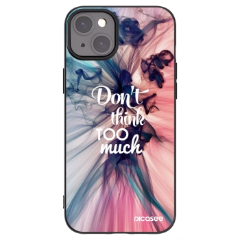 Picasee husă neagră din silicon pentru Apple iPhone 15 Plus - Don't think TOO much