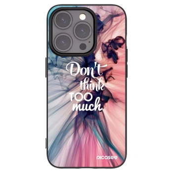 Picasee husă neagră din silicon pentru Apple iPhone 15 Pro - Don't think TOO much