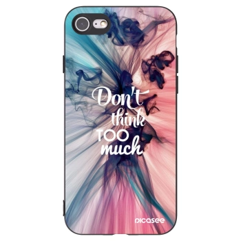 Picasee husă neagră din silicon pentru Apple iPhone 8 - Don't think TOO much