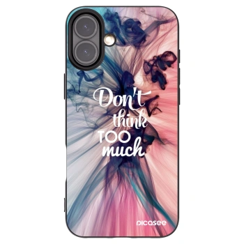 Picasee husă neagră din silicon pentru Apple iPhone 16 Plus - Don't think TOO much