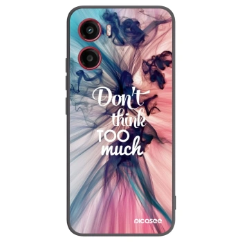 Picasee husă neagră din silicon pentru Motorola Moto G05 - Don't think TOO much