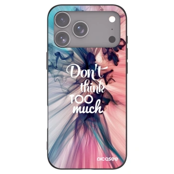 Picasee husă neagră din silicon pentru Apple iPhone 17 Pro Max - Don't think TOO much