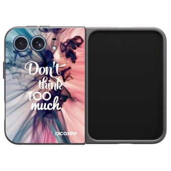 Picasee husă neagră din silicon pentru Apple iPhone Duo - Don't think TOO much