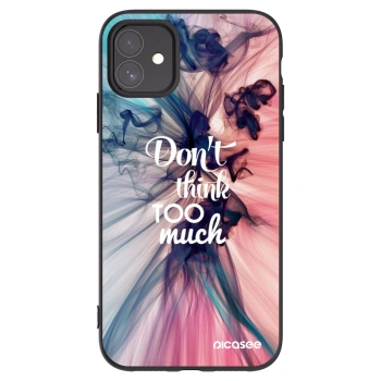 Picasee husă neagră din silicon pentru Apple iPhone 11 - Don't think TOO much
