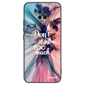 Picasee husă neagră din silicon pentru Xiaomi Redmi Note 9S - Don't think TOO much