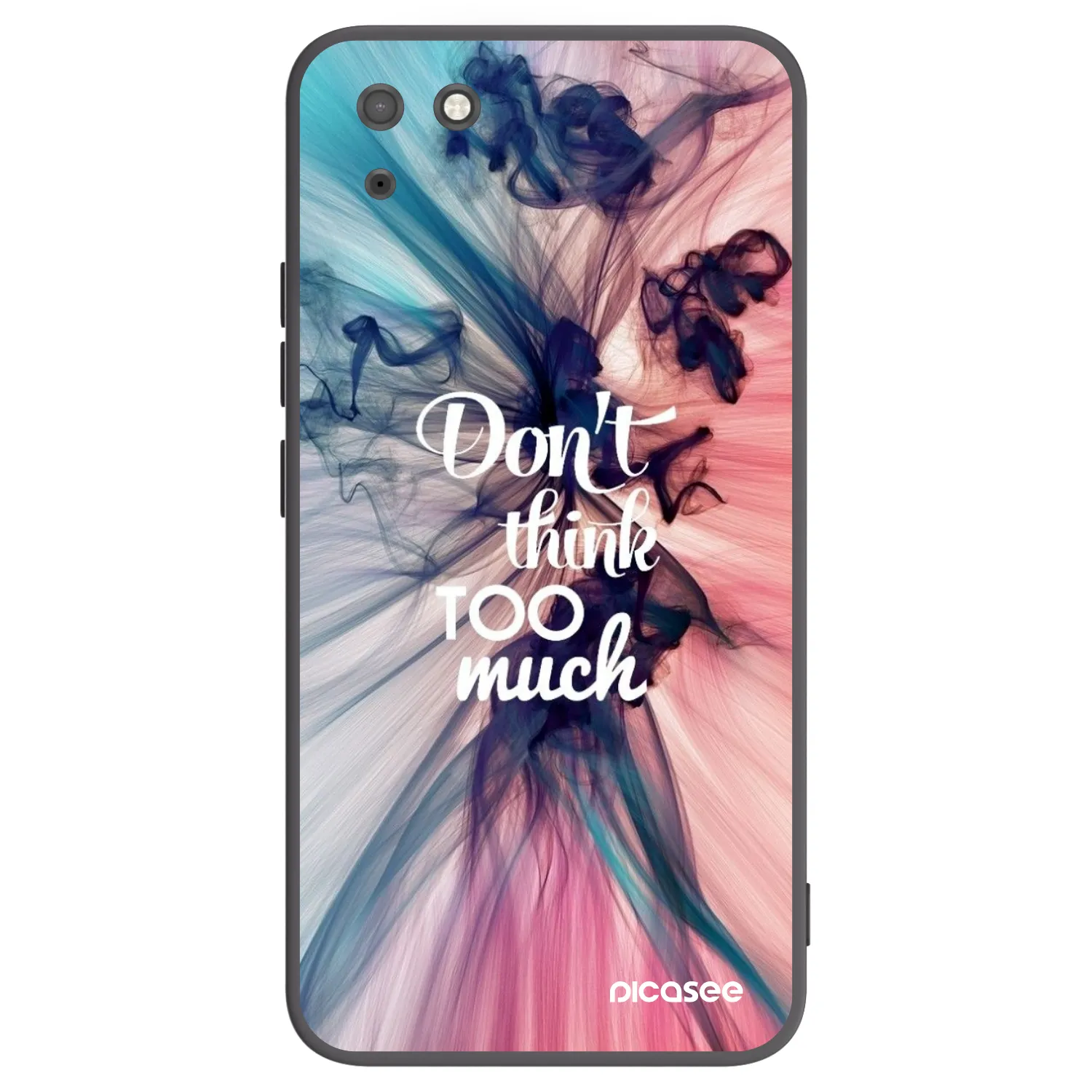 Picasee husă neagră din silicon pentru Huawei Y5P - Don't think TOO much