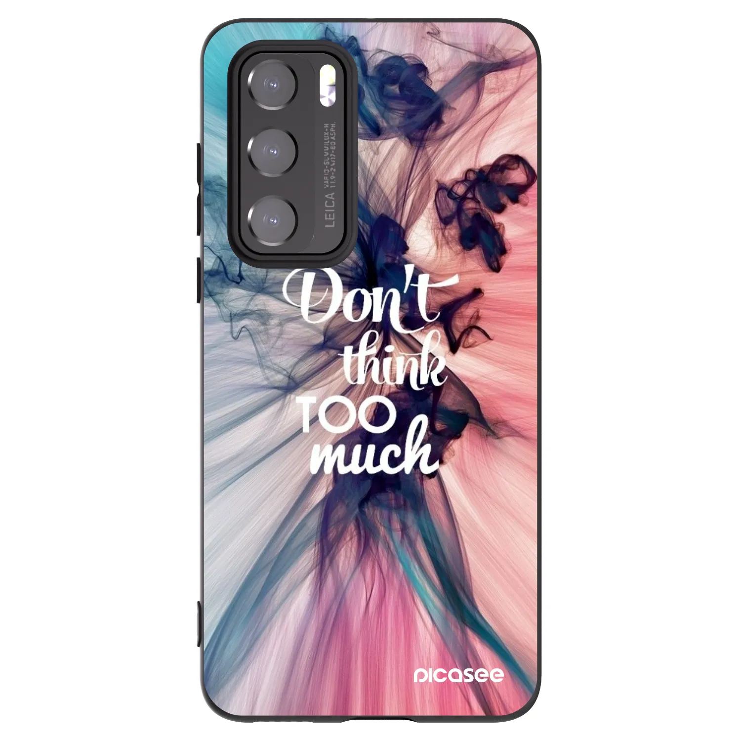 Picasee husă neagră din silicon pentru Huawei P40 - Don't think TOO much