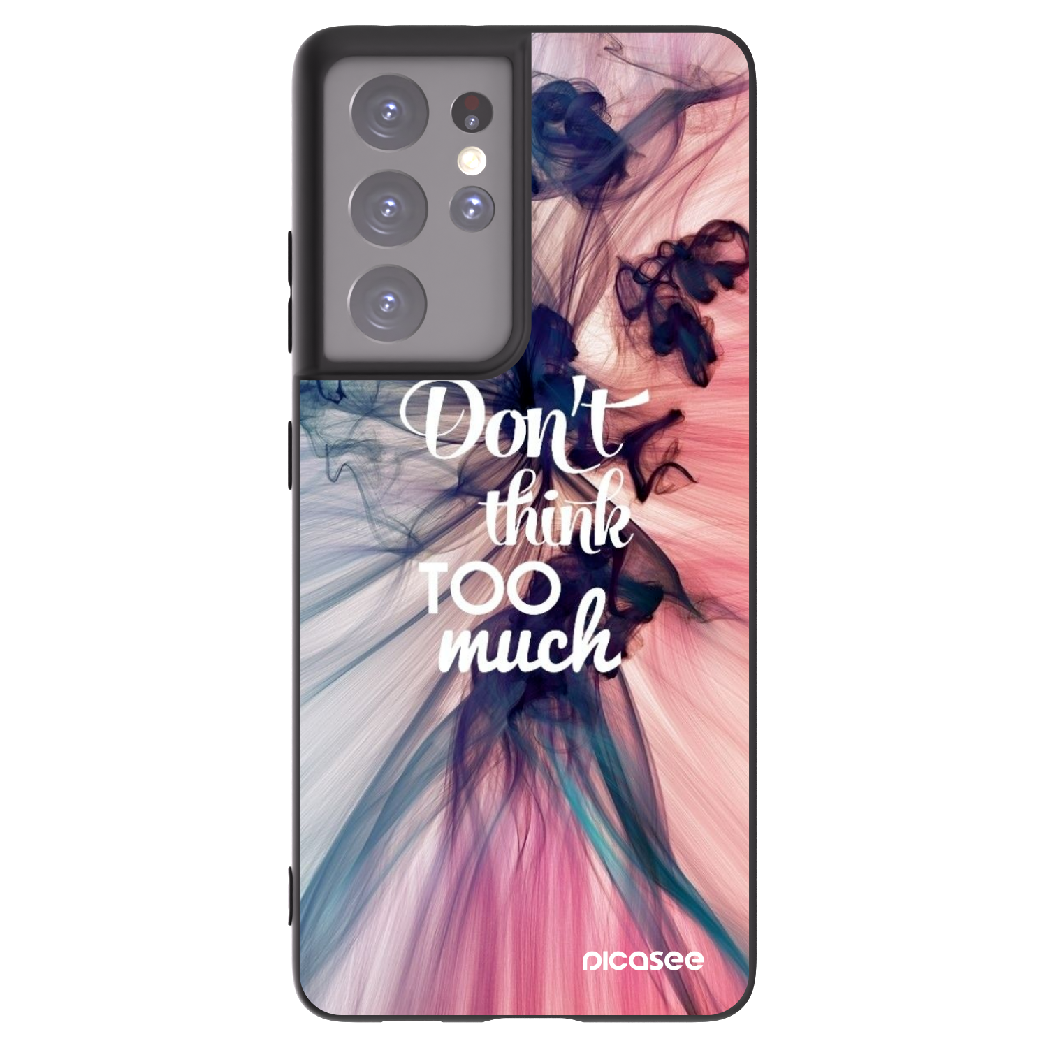 Picasee husă neagră din silicon pentru Samsung Galaxy S21 Ultra 5G G998B - Don't think TOO much