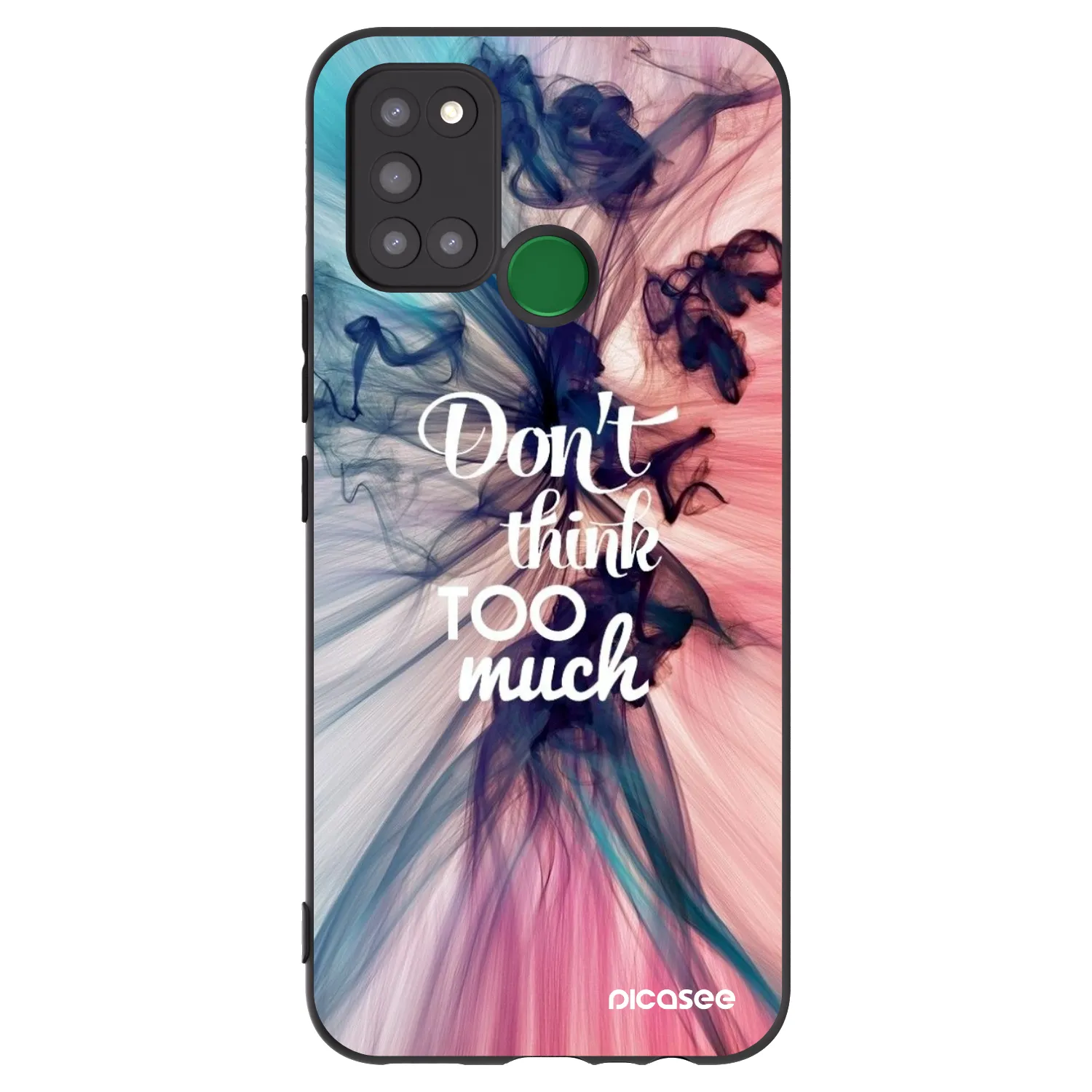 Picasee husă neagră din silicon pentru Realme 7i - Don't think TOO much