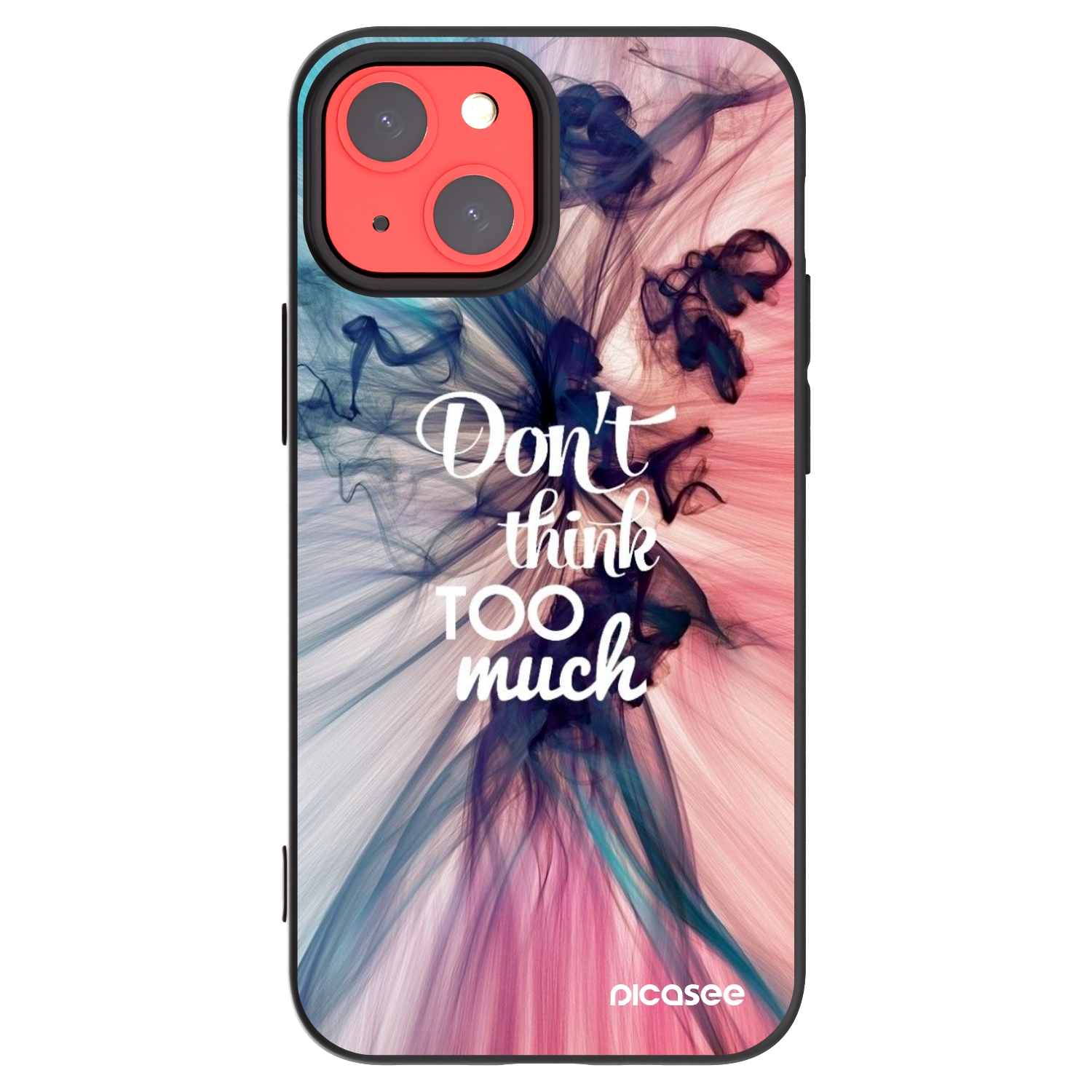 Picasee husă neagră din silicon pentru Apple iPhone 13 mini - Don't think TOO much