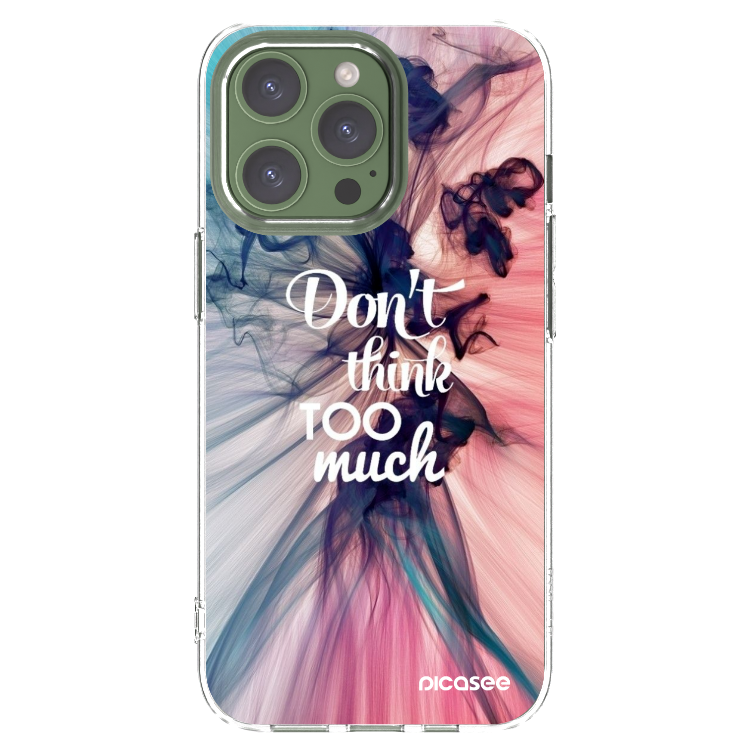 Picasee husă transparentă din silicon pentru Apple iPhone 13 Pro - Don't think TOO much