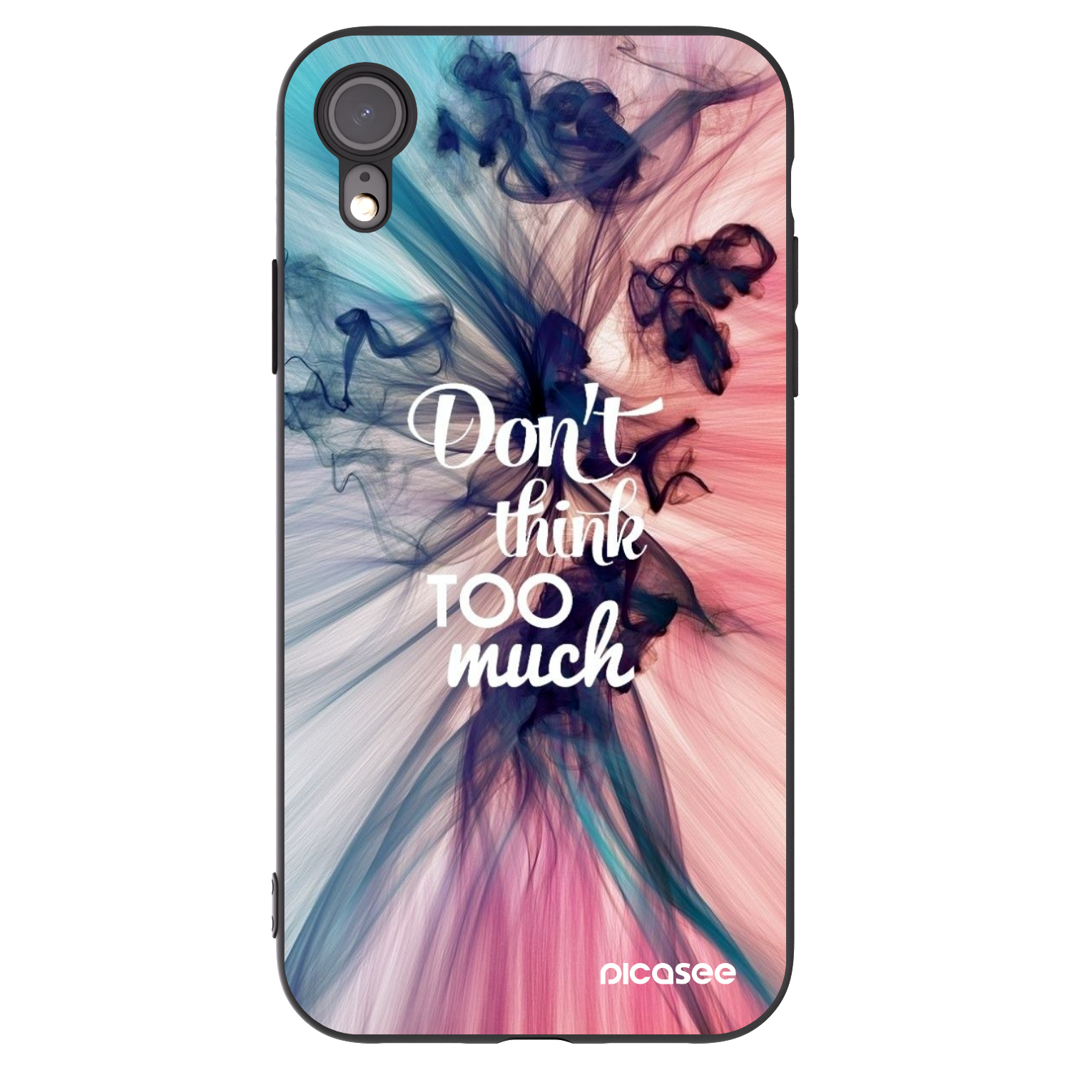 Picasee husă neagră din silicon pentru Apple iPhone XR - Don't think TOO much