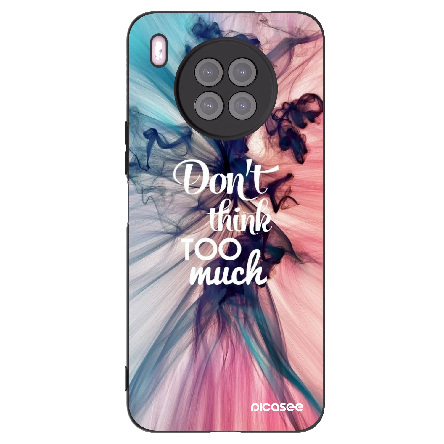 Picasee husă neagră din silicon pentru Huawei Nova 8i - Don't think TOO much