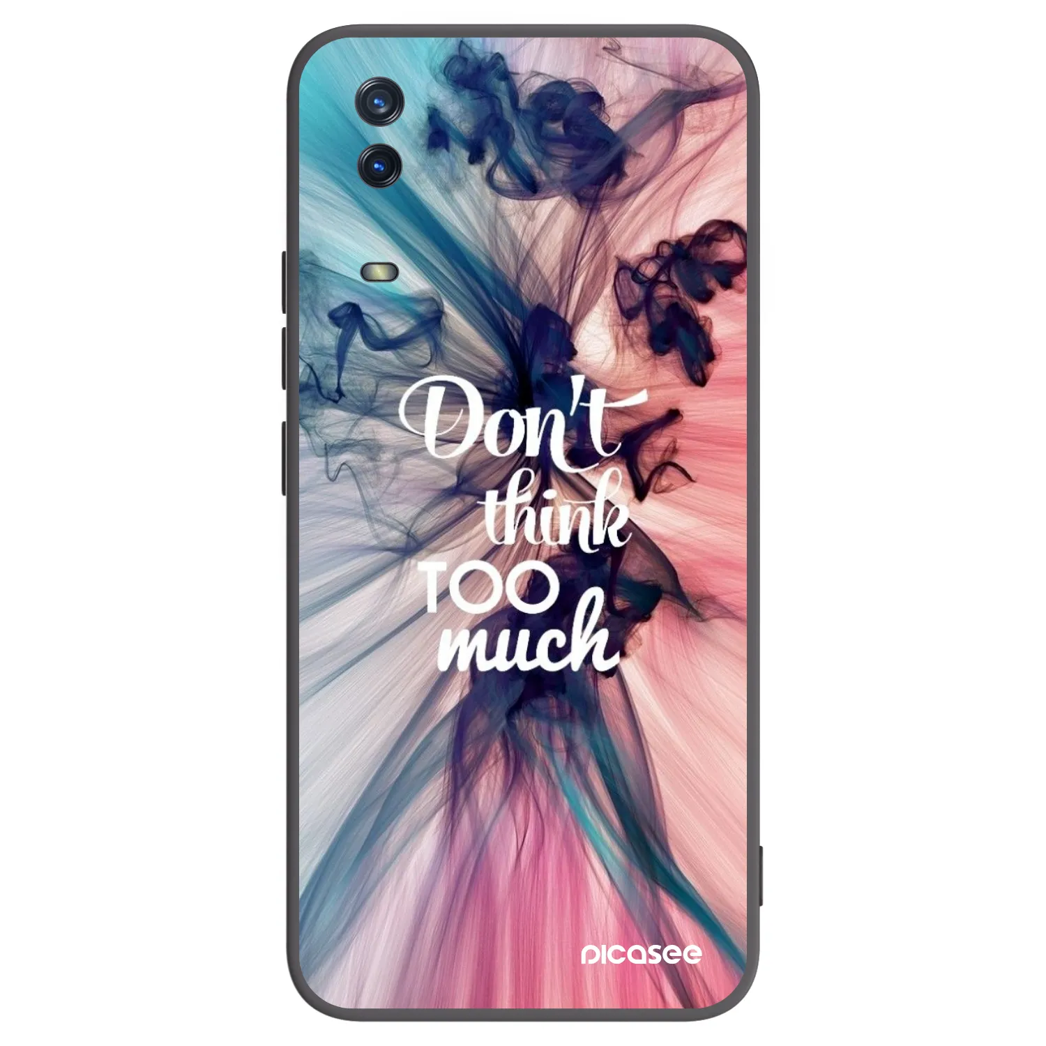 Picasee husă neagră din silicon pentru Vivo Y11s - Don't think TOO much