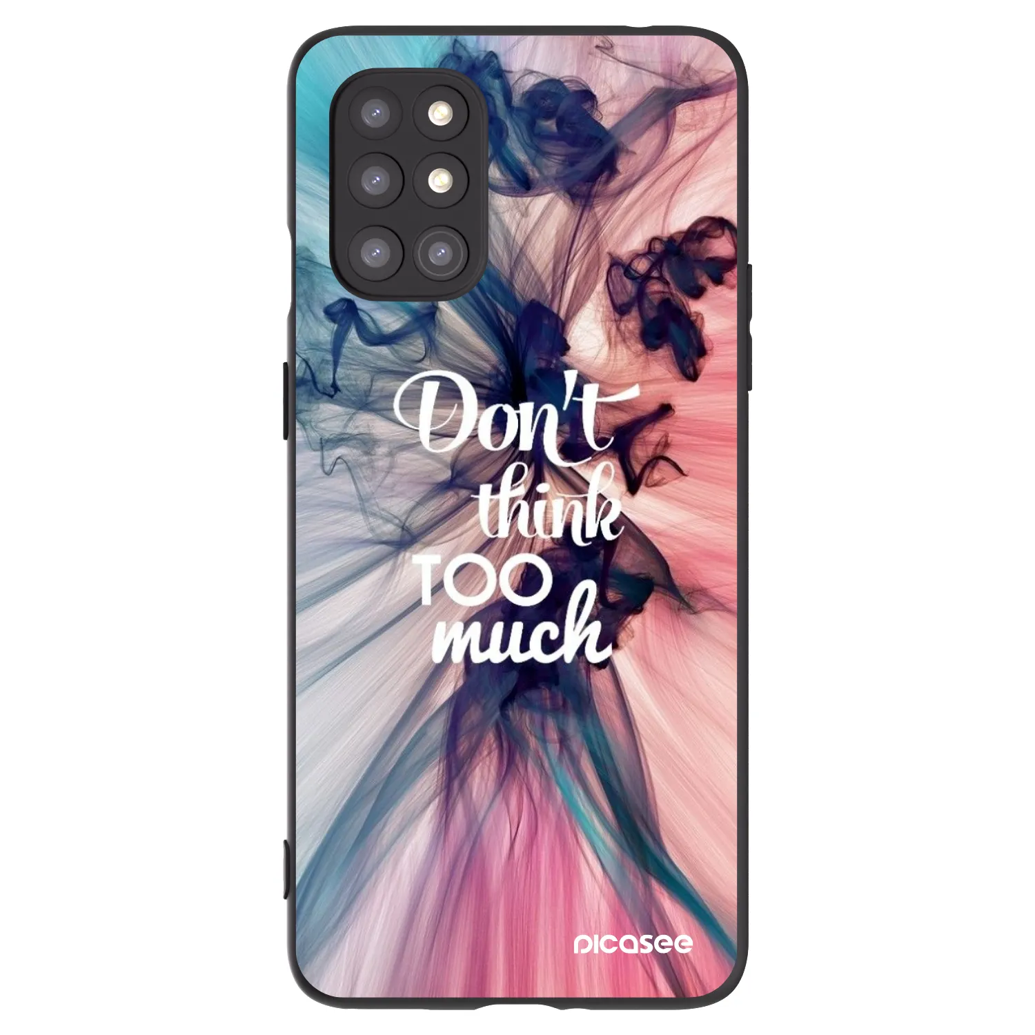 Picasee husă neagră din silicon pentru OnePlus 8T - Don't think TOO much