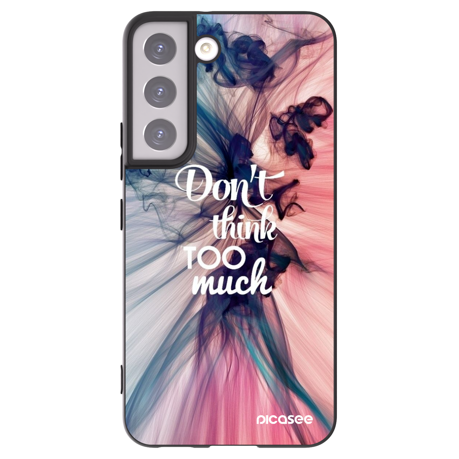 Picasee husă neagră din silicon pentru Samsung Galaxy S22 5G - Don't think TOO much