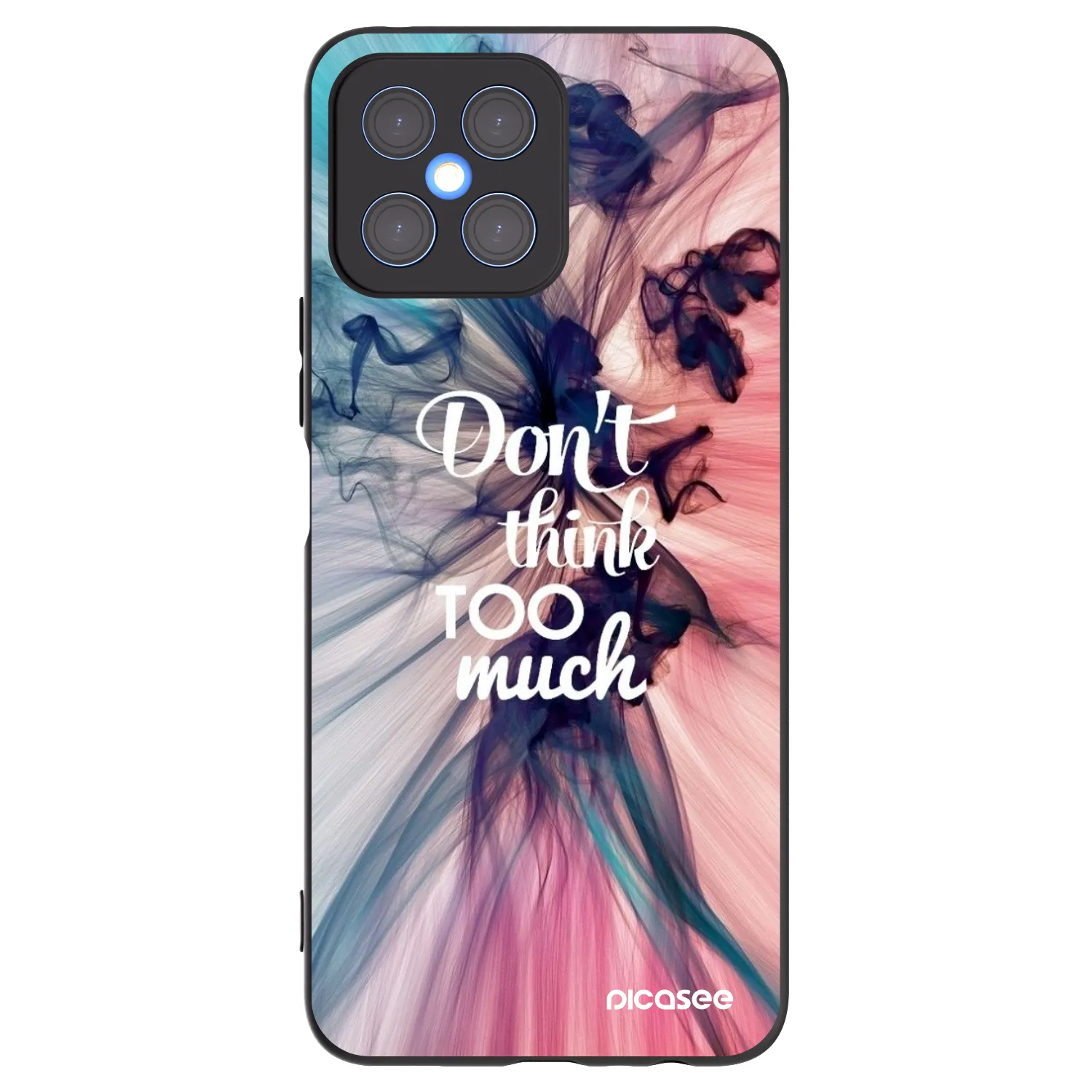Picasee husă neagră din silicon pentru Honor X8 4G - Don't think TOO much