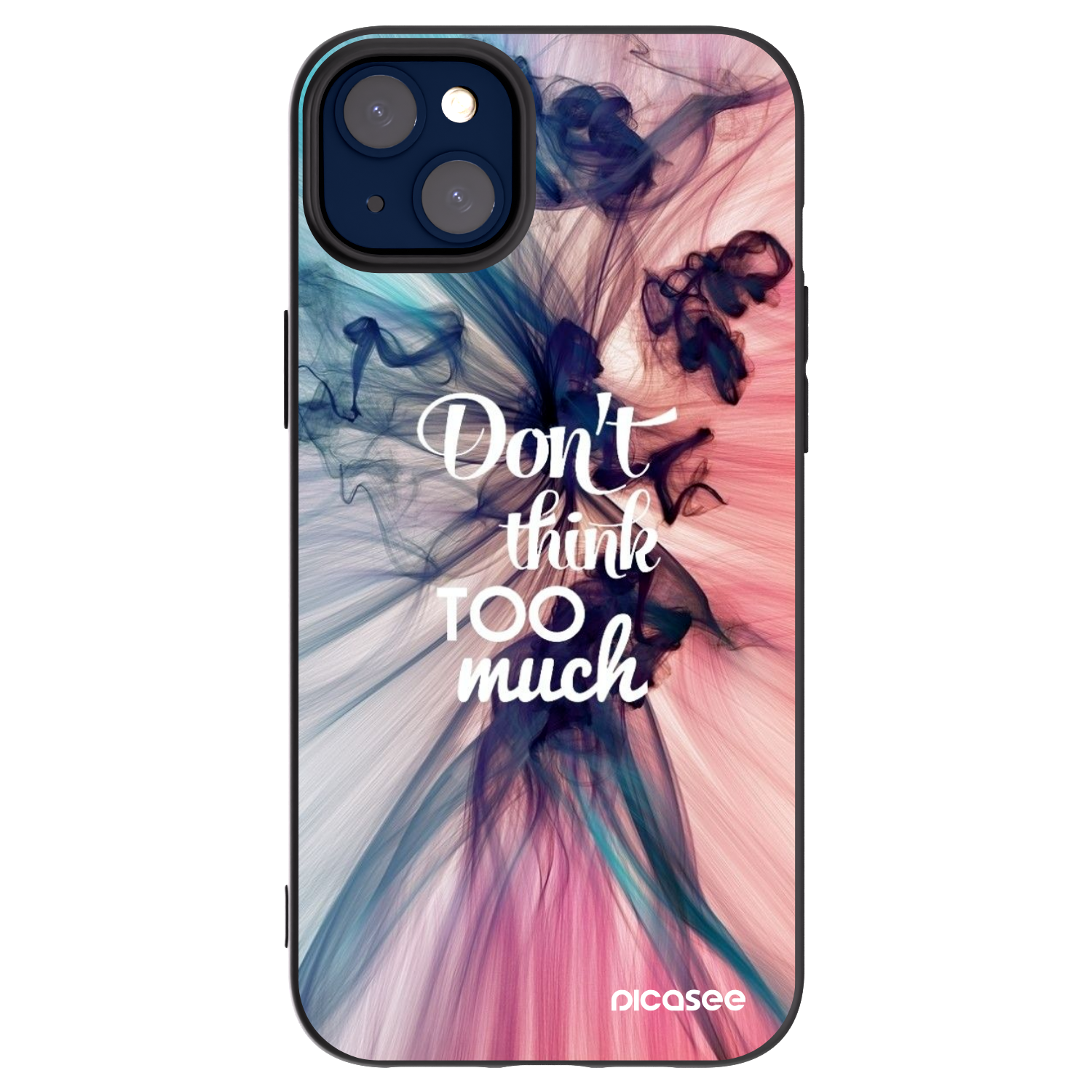 Picasee husă neagră din silicon pentru Apple iPhone 14 Plus - Don't think TOO much