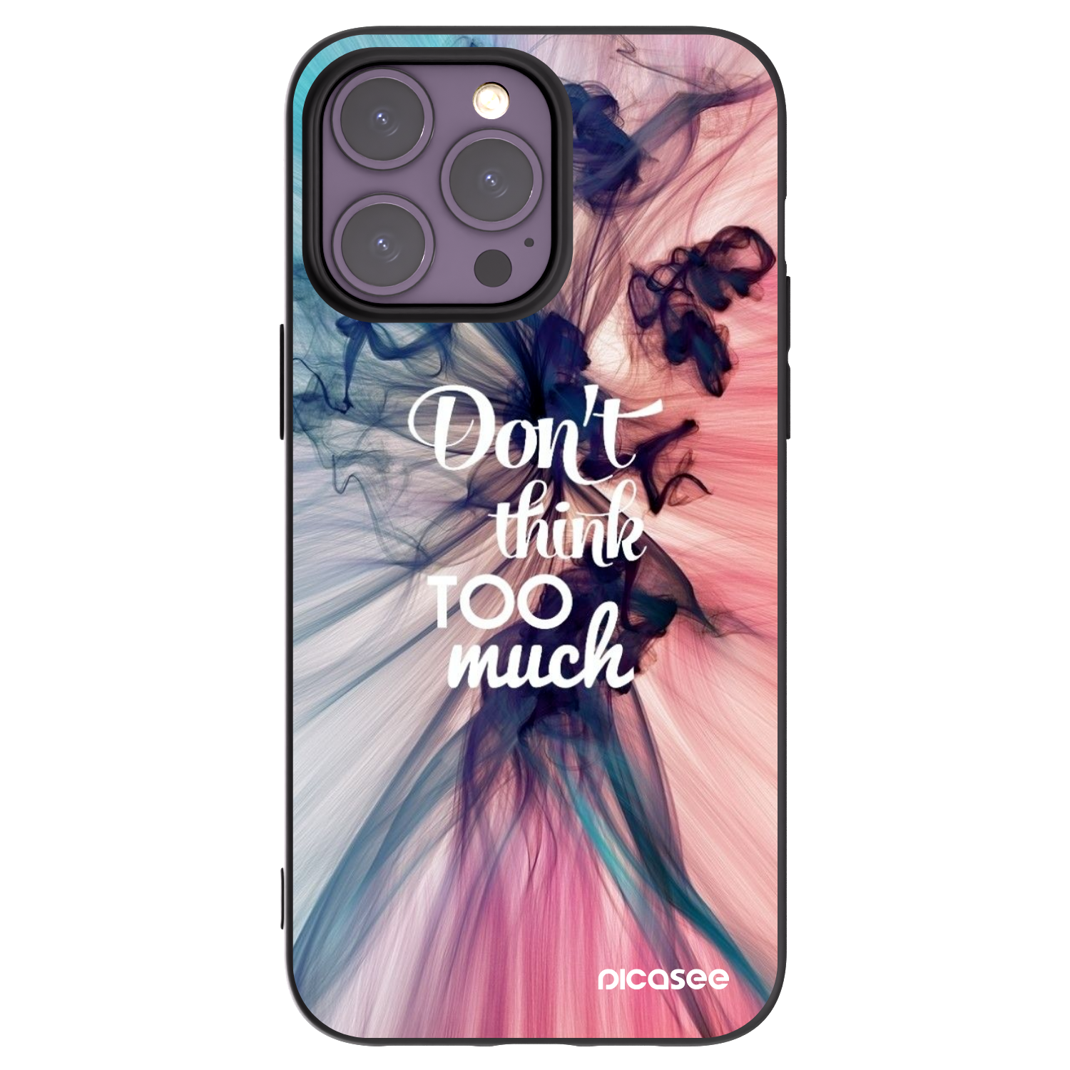 Picasee husă neagră din silicon pentru Apple iPhone 14 Pro Max - Don't think TOO much