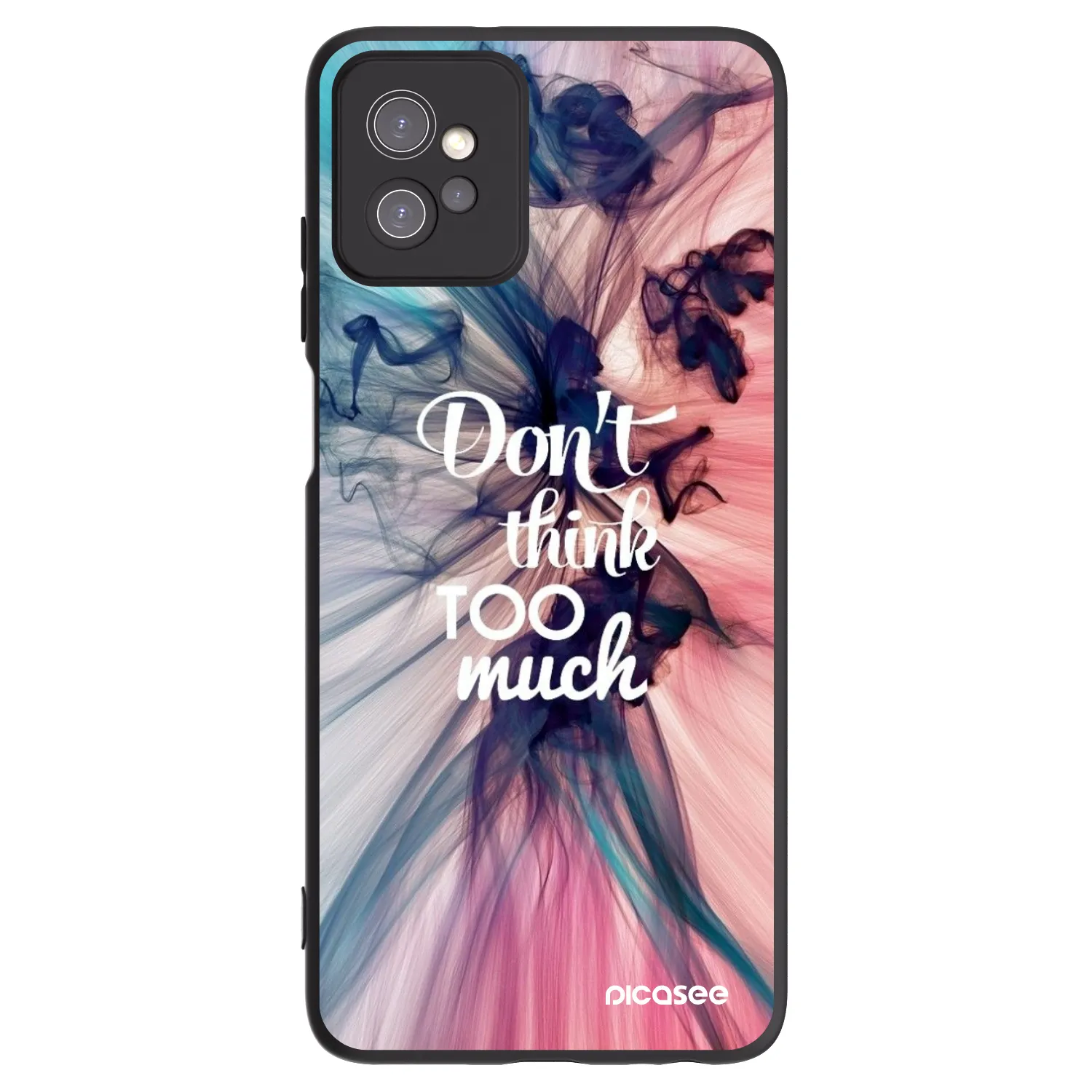 Picasee husă neagră din silicon pentru Motorola Moto G32 - Don't think TOO much