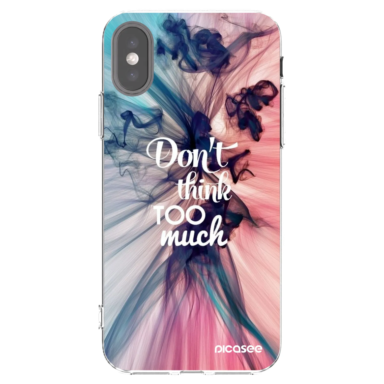 Picasee husă transparentă din silicon pentru Apple iPhone X/XS - Don't think TOO much