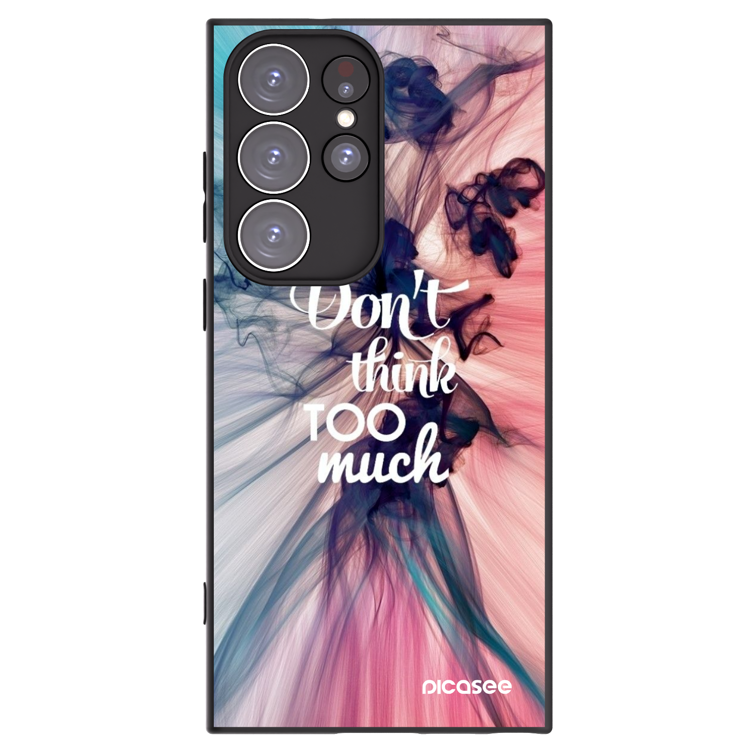 Picasee husă neagră din silicon pentru Samsung Galaxy S23 Ultra 5G - Don't think TOO much