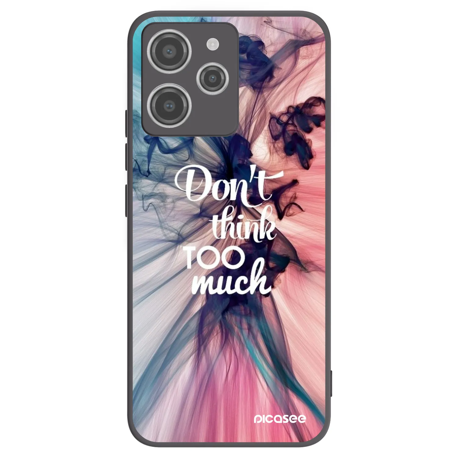 Picasee husă neagră din silicon pentru Xiaomi Redmi 12 4G - Don't think TOO much